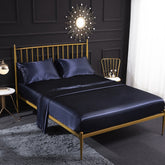Home Ice Silk Simulation Silk Four-Piece Pillowcase Flat Sheet Fitted Sheet Set